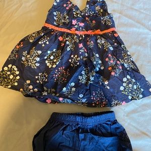 Blue Flowery Dress 6m